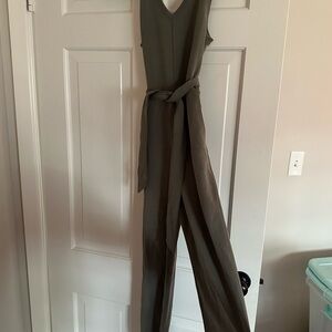 lululemon ease of it all grey sage v-neck jumpsuit